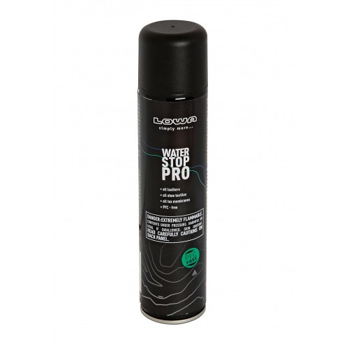 LOWA water pro stop spray on a white background